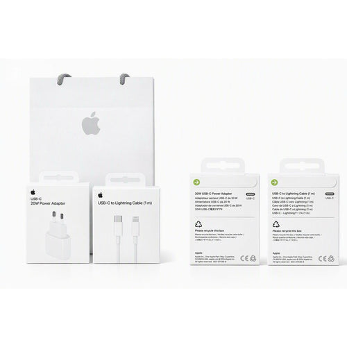 Pack Cargador Completo Apple — USB-C + Cable Lightning