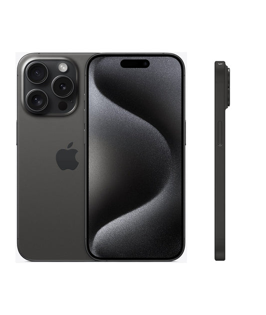 iPhone 15 Pro — vista trasera, frontal y lateral