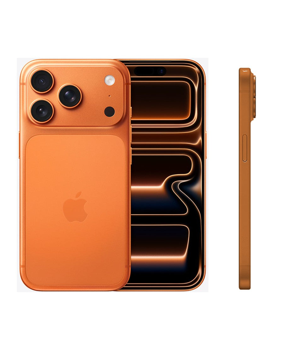 iPhone 17 Pro — vista trasera, frontal y lateral